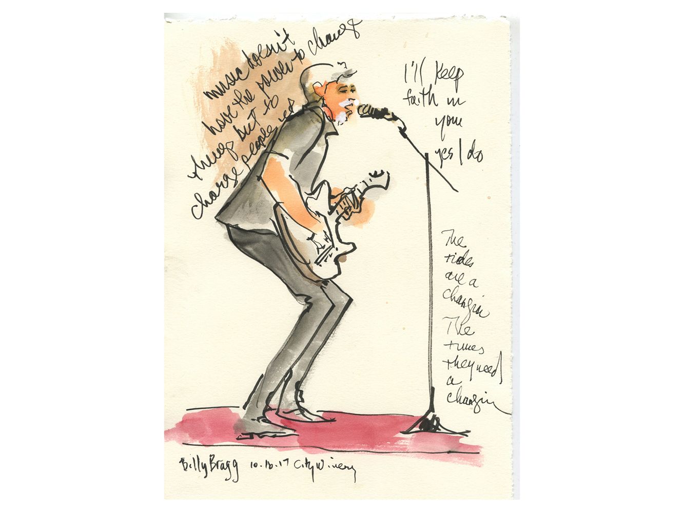 Billy Bragg "Yes I do" by Joan Chiverton