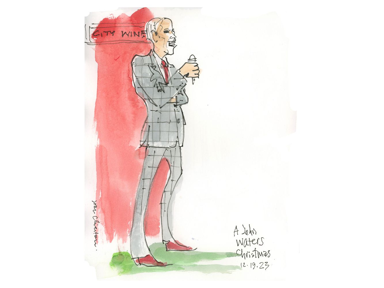 John Waters "Xmas 2023" by Joan Chiverton