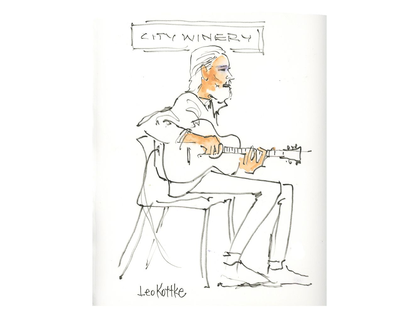 Leo Kottke "Black & White" by Joan Chiverton