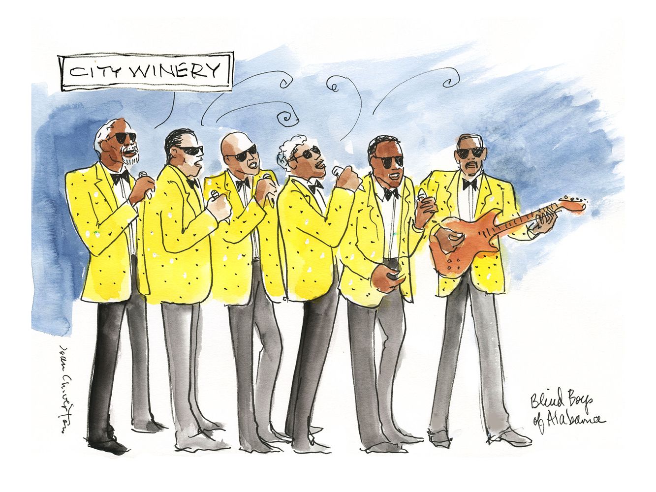 Blind Boys of Alabama "Yellow Jackets" by Joan Chiverton