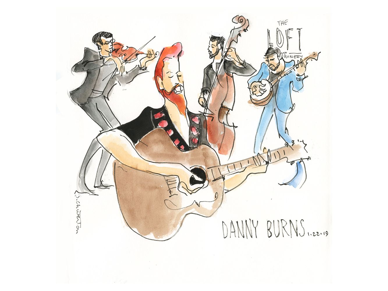 Danny Burns "With Strings at The Loft" by Joan Chiverton