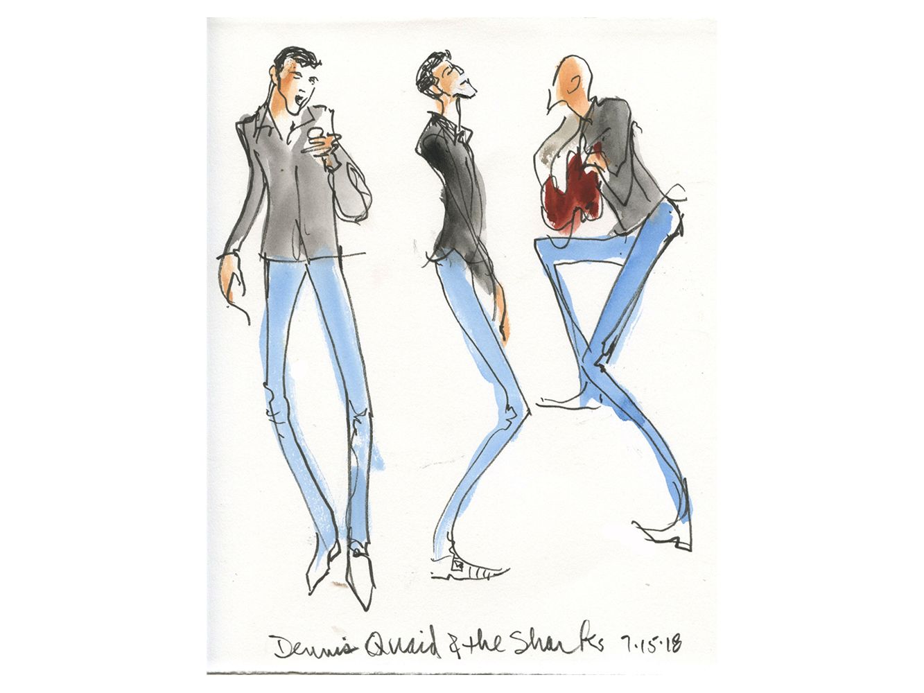 Dennis Quaid & The Sharks "In Motion" by Joan Chiverton