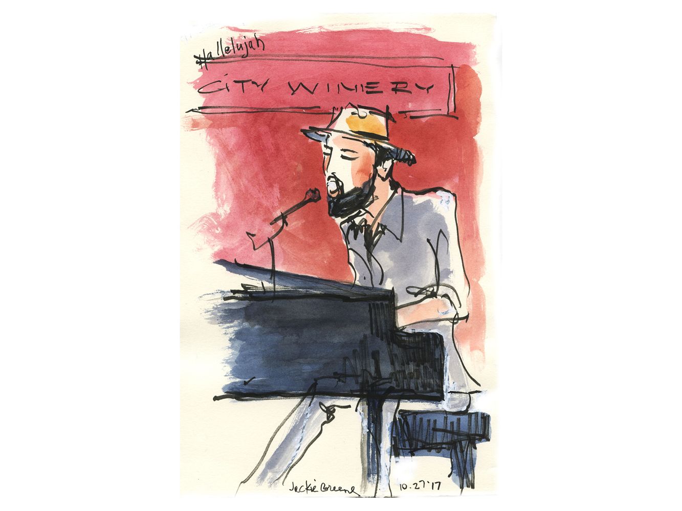 Jackie Greene "At Piano" by Joan Chiverton