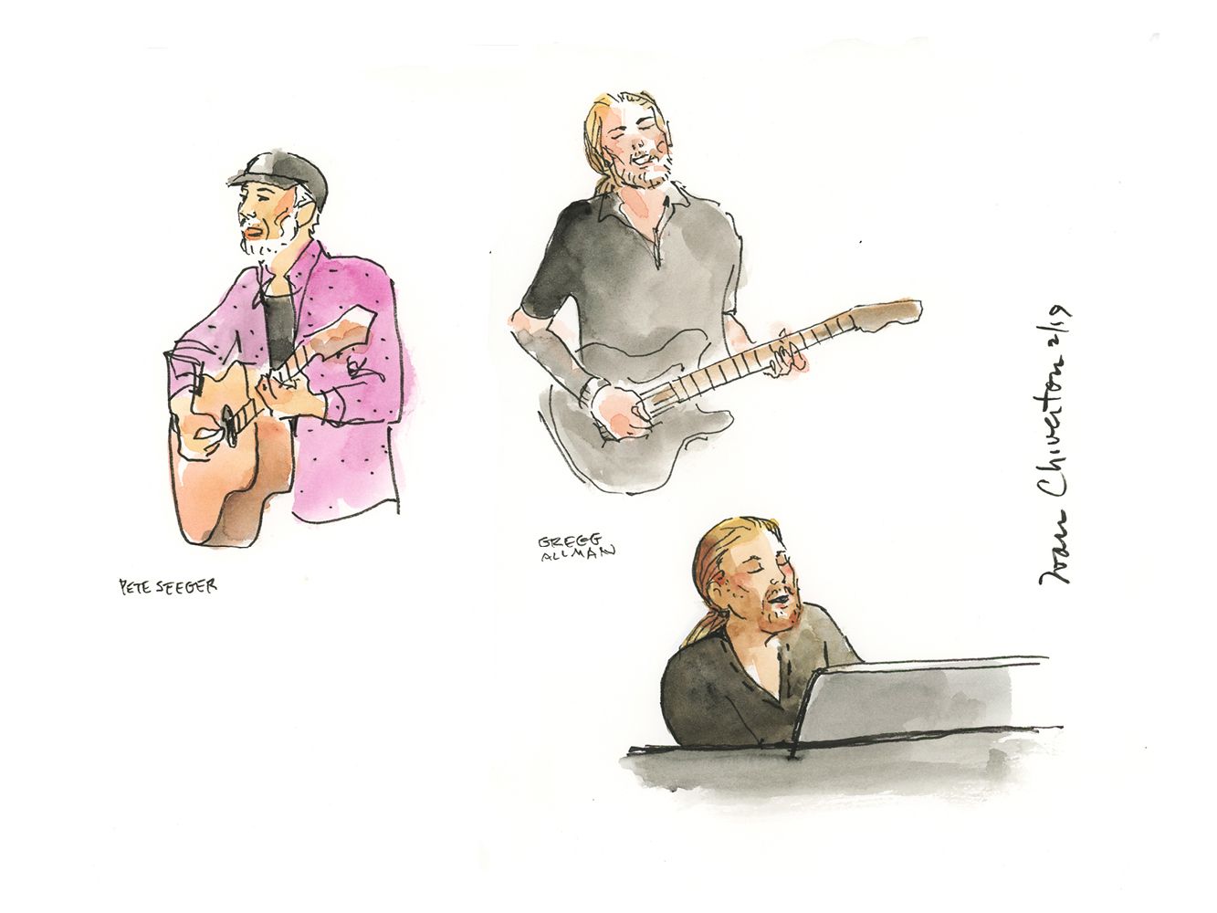 Pete Seeger & Greg Allman "Those Who've Played Act 3" by Joan Chiverton