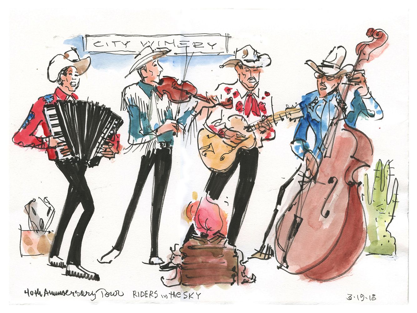 Riders in the Sky "Around A Campfire" by Joan Chiverton 
