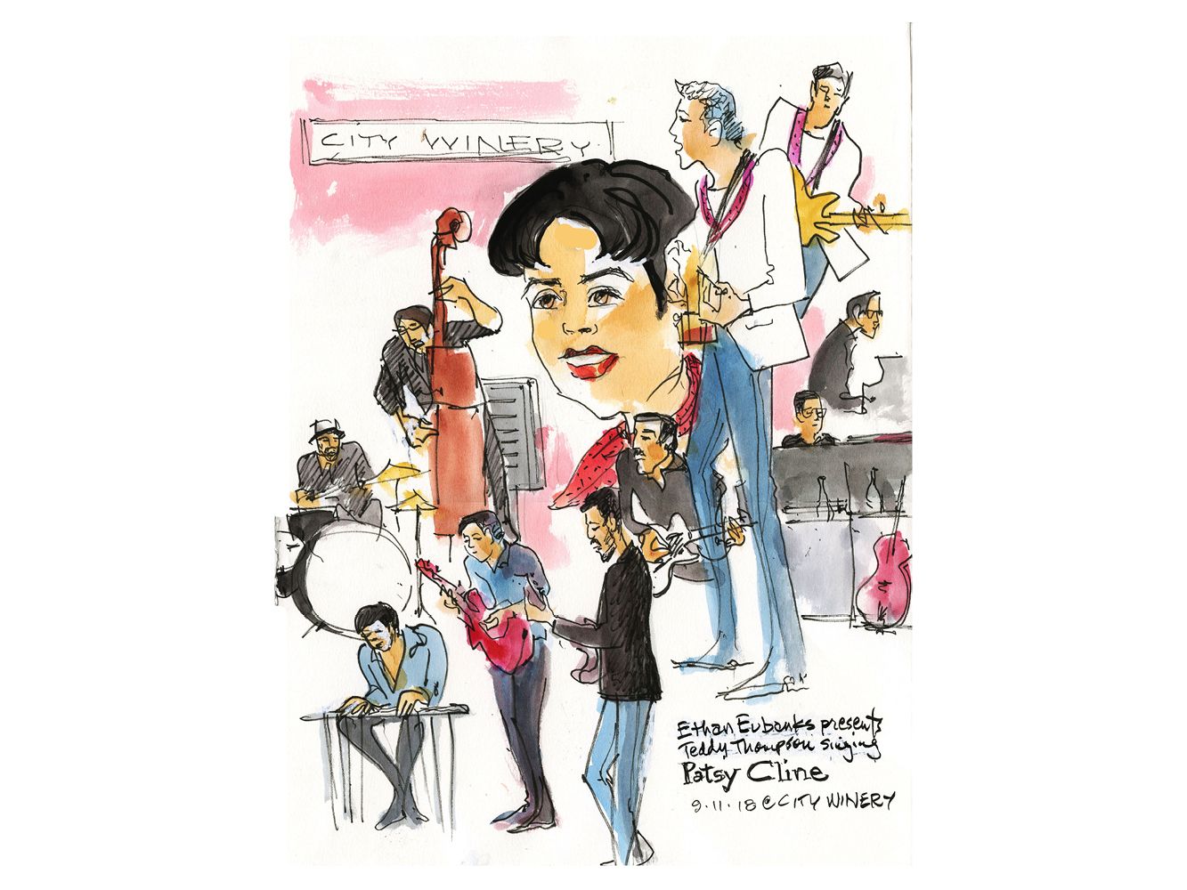 Teddy Thompson & Ethan Eubanks "Patsy Cline Tribute" by Joan Chiverton